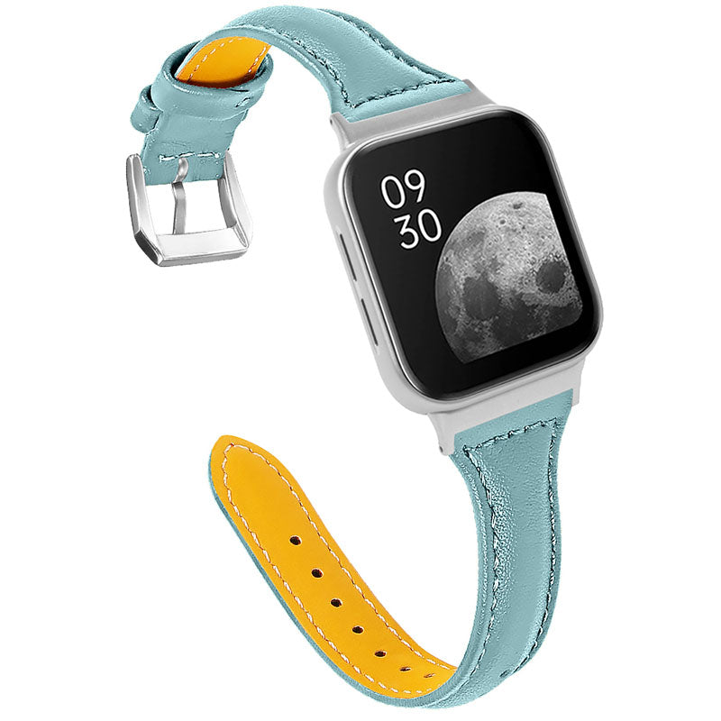 Top Layer Cowhide Genuine Leather Smart Watch Strap Replacement Watch Band for Oppo Watch 46mm Top Layer Cowhide Genuine Leather Smart Watch Strap Replacement Watch Band for Oppo Watch 46mm